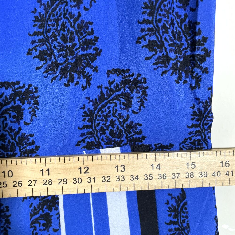 Banana Republic Paisley Pleated Midi Dress Adjustable Straps Sz 2 Party Cocktail - Picture 7 of 9